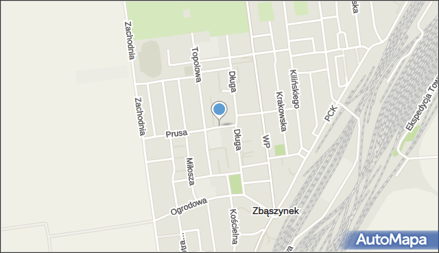 Zbąszynek, Mała, mapa Zbąszynek