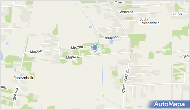 Żelechów gmina Żabia Wola, Majowa, mapa Żelechów gmina Żabia Wola