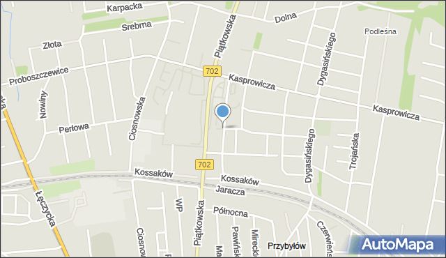 Zgierz, Maczka Stanisława, gen., mapa Zgierz