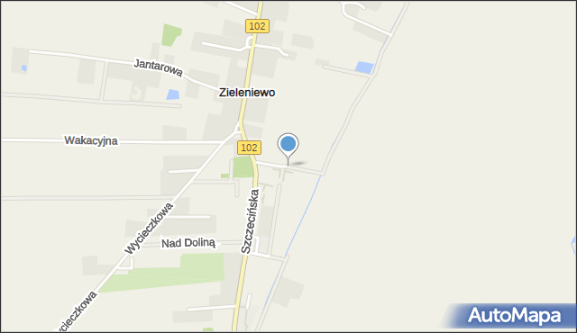 Zieleniewo gmina Kołobrzeg, Marmurowa, mapa Zieleniewo gmina Kołobrzeg