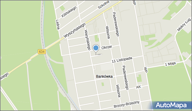 Zielonka powiat wołomiński, Małcużyńskiego Witolda, mapa Zielonka powiat wołomiński