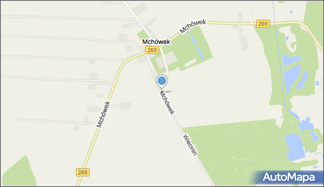 Mchówek, Mchówek, mapa Mchówek