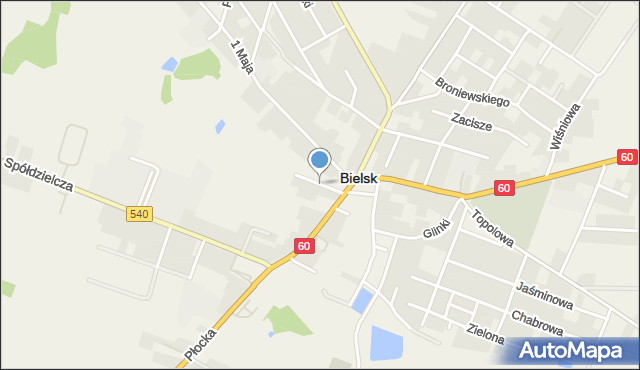 Bielsk powiat płocki, Medyczna, mapa Bielsk powiat płocki