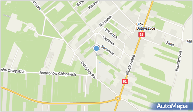 Blok Dobryszyce, Meblowa, mapa Blok Dobryszyce