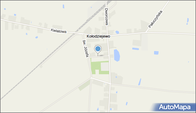 Kołodziejewo, Mellera Kazimierza, ks., mapa Kołodziejewo
