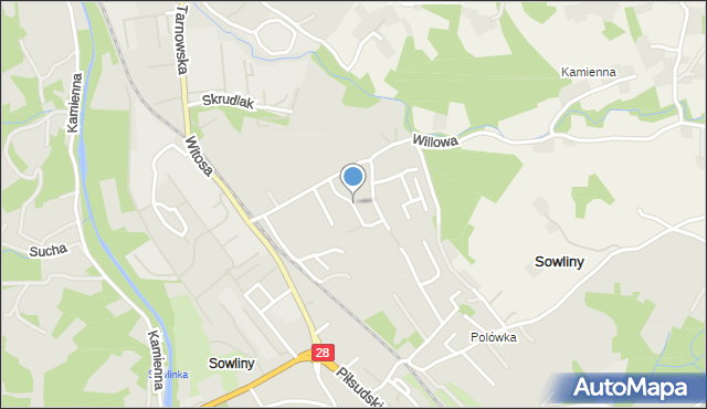 Limanowa, Metalowców, mapa Limanowa