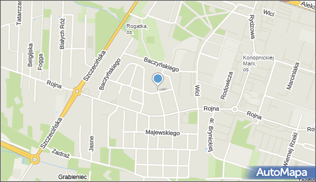 Łódź, Mencla Bernarda Wojciecha, mapa Łodzi