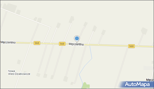 Męczenino, Męczenino, mapa Męczenino