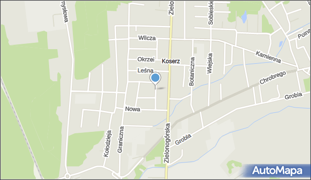 Nowa Sól, Metalowca, mapa Nowa Sól