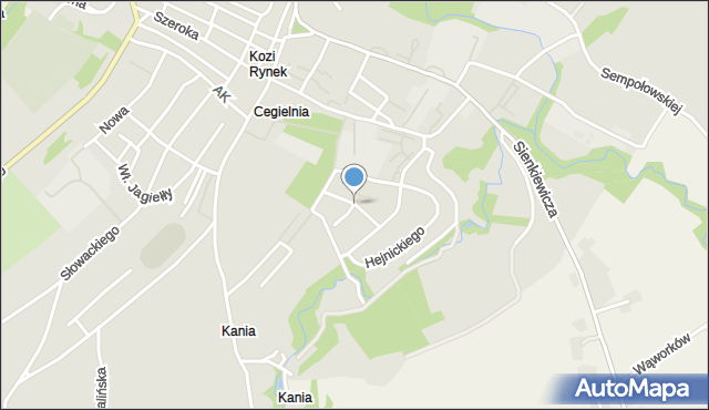 Opatów, Mendyka Franciszka, mapa Opatów