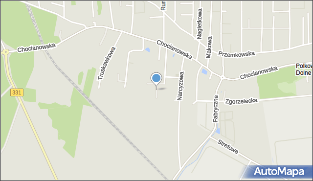 Polkowice, Mechaniczna, mapa Polkowice