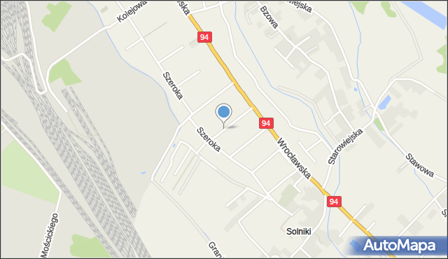 Radwanice gmina Siechnice, Melioracyjna, mapa Radwanice gmina Siechnice