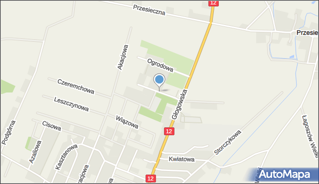 Radwanice powiat polkowicki, Mechaniczna, mapa Radwanice powiat polkowicki