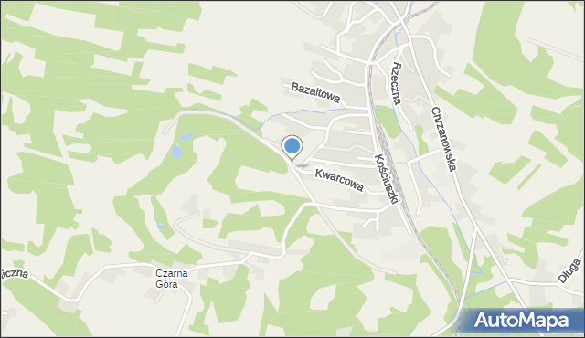 Regulice gmina Alwernia, Melafirowa, mapa Regulice gmina Alwernia