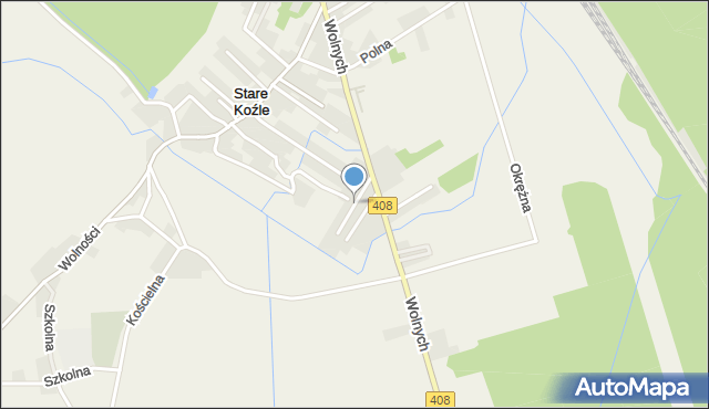 Stare Koźle, Melcza J., ks., mapa Stare Koźle