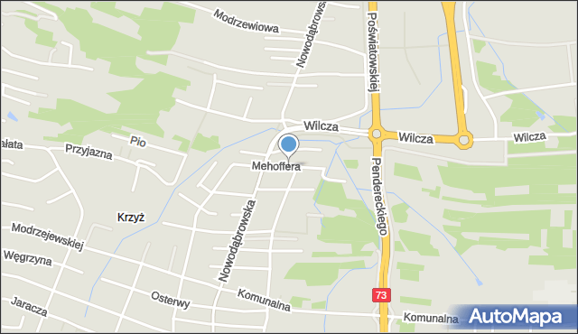 Tarnów, Mehoffera Józefa, mapa Tarnów