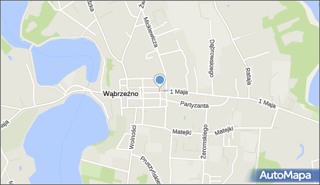 Wąbrzeźno, Mestwina, mapa Wąbrzeźno