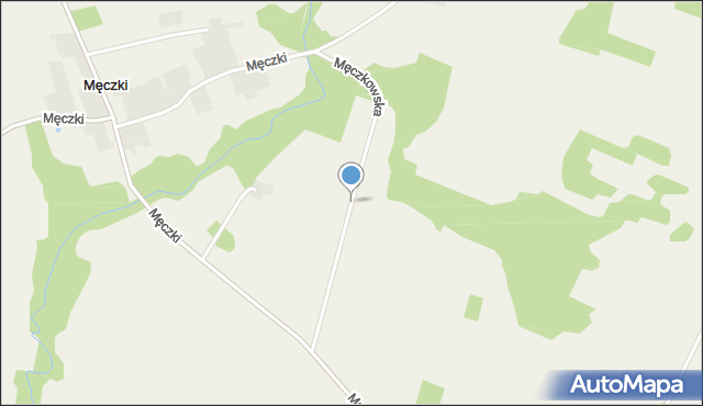 Wizna, Męczkowska, mapa Wizna