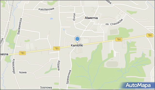 Alwernia, Mickiewicza Adama, mapa Alwernia