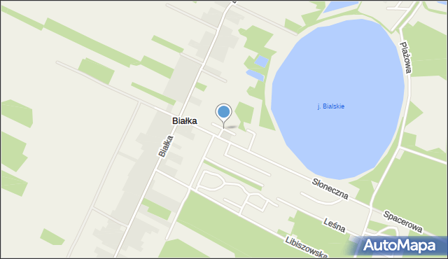 Białka gmina Dębowa Kłoda, Miła, mapa Białka gmina Dębowa Kłoda