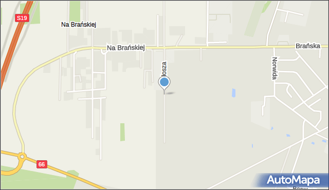 Bielsk Podlaski, Miłosza Czesława, mapa Bielsk Podlaski