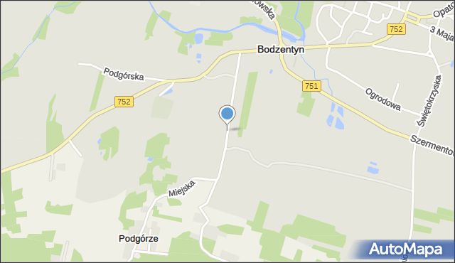 Bodzentyn, Miejska, mapa Bodzentyn