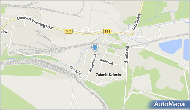 Bogatynia, Mickiewicza Adama, mapa Bogatynia