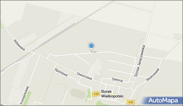 Borek Wielkopolski, Mickiewicza Adama, mapa Borek Wielkopolski