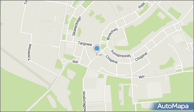 Borne Sulinowo, Mickiewicza Adama, mapa Borne Sulinowo