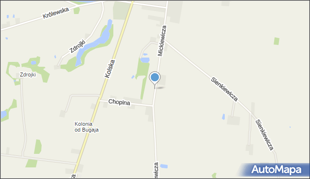 Brdów, Mickiewicza Adama, mapa Brdów