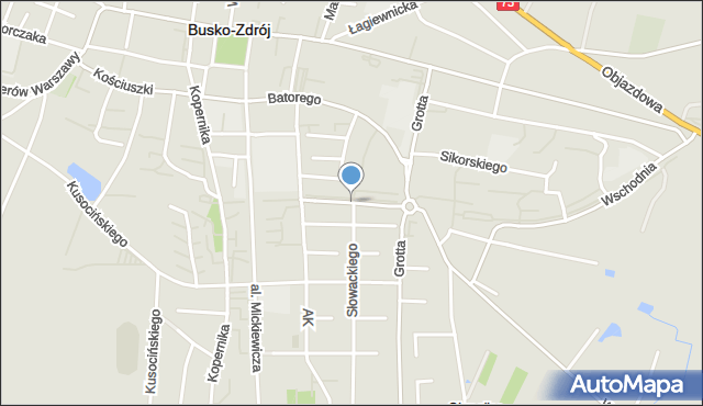 Busko-Zdrój, Miodowicza Konstantego, mapa Busko-Zdrój