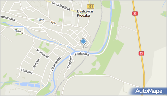 Bystrzyca Kłodzka, Międzyleśna, mapa Bystrzyca Kłodzka