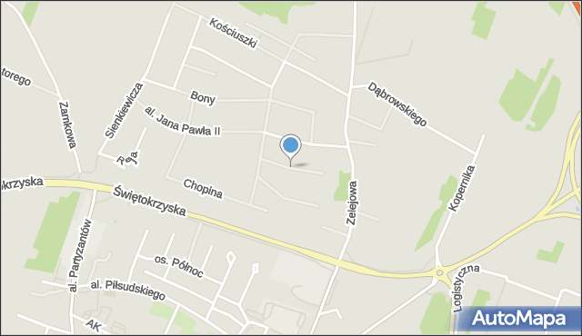 Chęciny powiat kielecki, Mickiewicza Adama, mapa Chęciny powiat kielecki