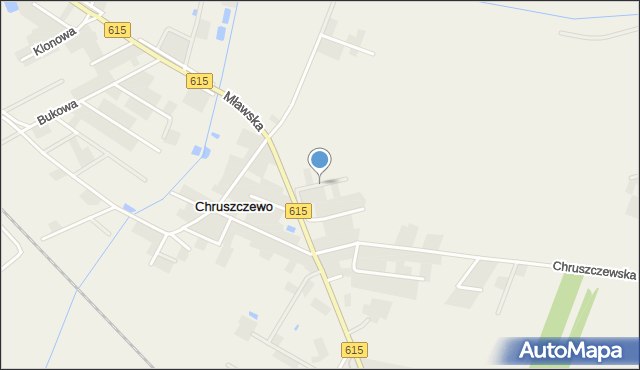 Chruszczewo, Miła, mapa Chruszczewo