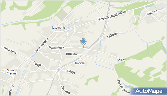 Cięcina, Mickiewicza Adama, mapa Cięcina