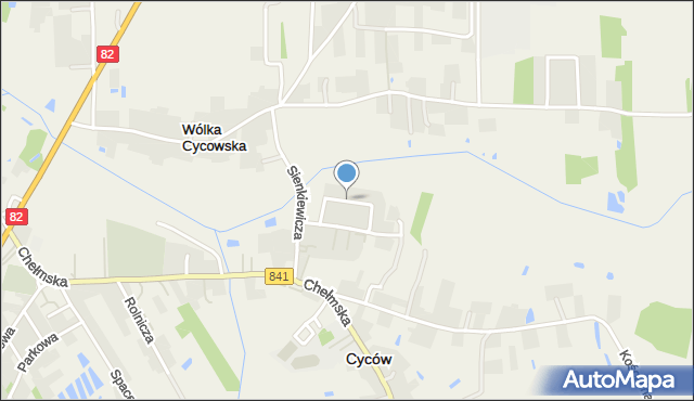 Cyców, Mickiewicza Adama, mapa Cyców