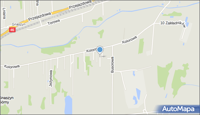 Częstochowa, Miniowa, mapa Częstochowy