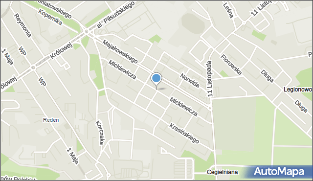 Dąbrowa Górnicza, Mickiewicza Adama, mapa Dąbrowa Górnicza