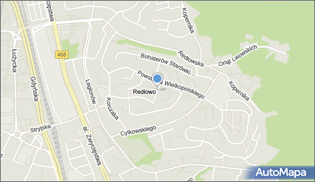 Gdynia, Miłosza Czesława, mapa Gdyni