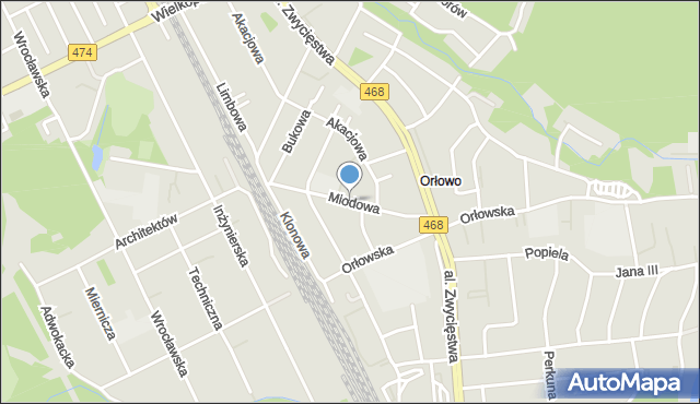 Gdynia, Miodowa, mapa Gdyni