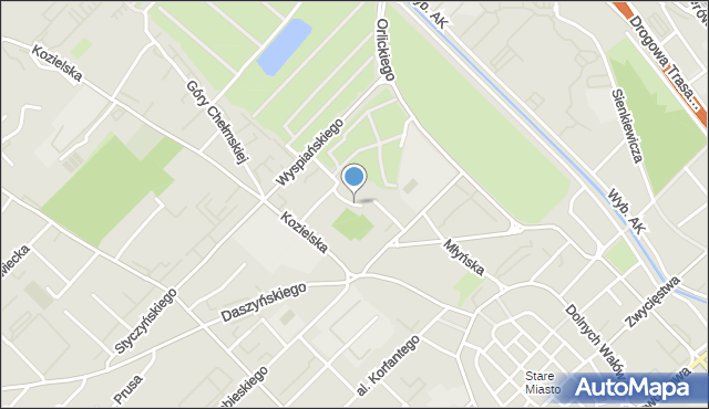 Gliwice, Mielęckiego Andrzeja, mapa Gliwic