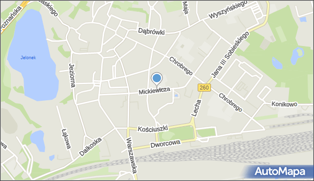 Gniezno, Mickiewicza Adama, mapa Gniezna