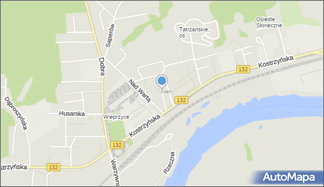 Gorzów Wielkopolski, Minerów, mapa Gorzów Wielkopolski