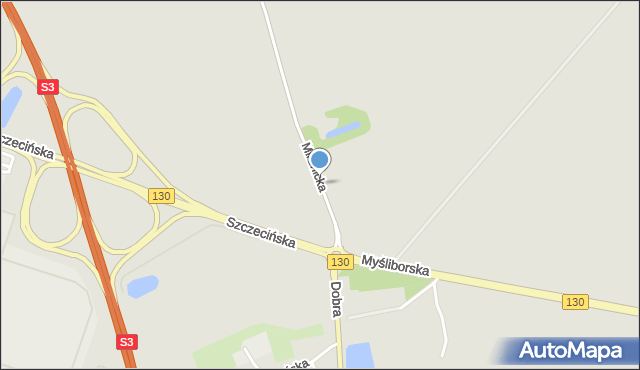 Gorzów Wielkopolski, Mironicka, mapa Gorzów Wielkopolski