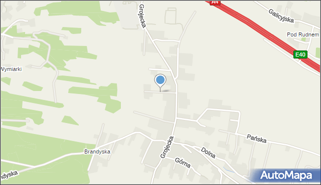 Grojec gmina Alwernia, Miodowa, mapa Grojec gmina Alwernia