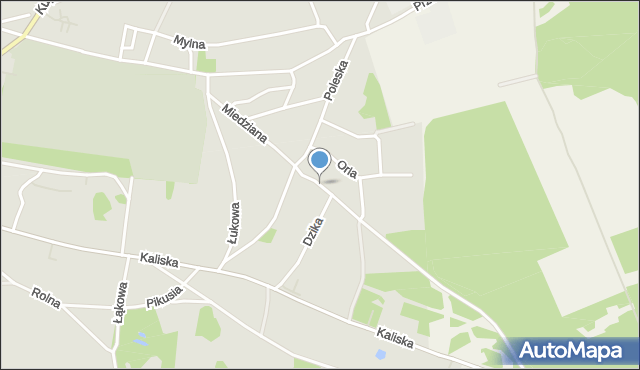 Gubin, Miedziana, mapa Gubin