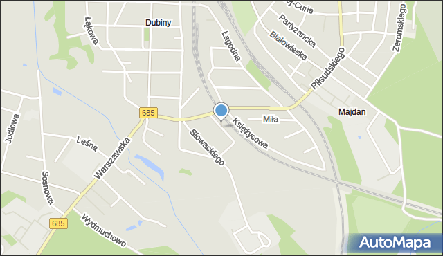 Hajnówka, Mickiewicza Adama, mapa Hajnówka