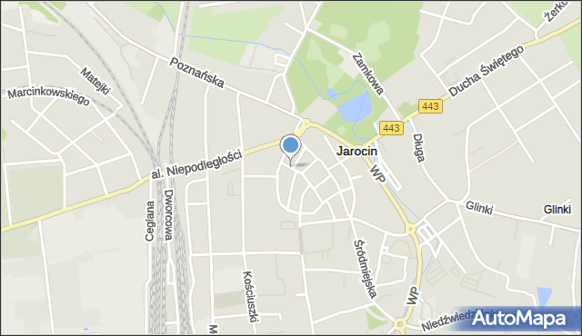 Jarocin, Mickiewicza Adama, mapa Jarocin