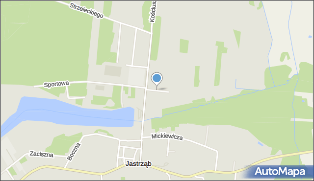 Jastrząb powiat szydłowiecki, Miła, mapa Jastrząb powiat szydłowiecki