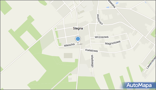 Jednorożec, Mieszka I, mapa Jednorożec